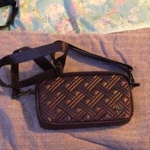 Elegant Brown Woven Crossbody Bag